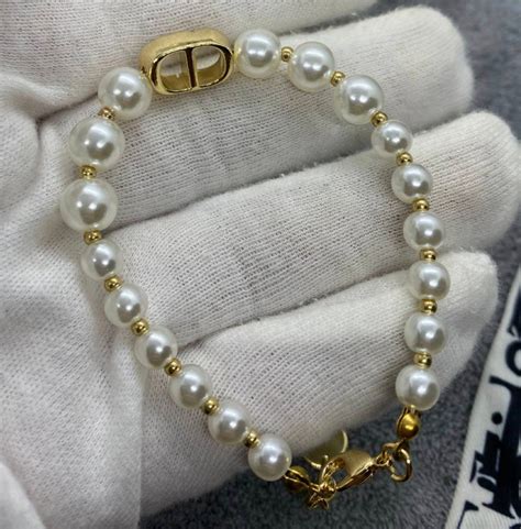 dior bracelet star|christian dior pearl bracelet.